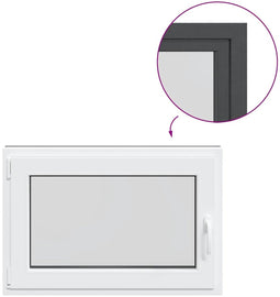 vidaXL - Kelderraam - RISOR - 60x90 - cm - draaikiep-draai - DIN - links - antraciet