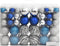 vidaXL - Kerstballen - 100 - st - 3/4/6 - cm - blauw - en - zilverkleurig