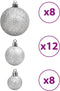 vidaXL - Kerstballen - 100 - st - 3/4/6 - cm - blauw - en - zilverkleurig