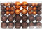 vidaXL - Kerstballen - 100 - st - 3/4/6 - cm - bruin