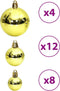 vidaXL - Kerstballen - 100 - st - 3/4/6 - cm - lichtgroen
