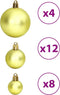 vidaXL - Kerstballen - 100 - st - 3/4/6 - cm - lichtgroen