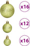 vidaXL - Kerstballen - 100 - st - 3/4/6 - cm - lichtgroen