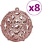 vidaXL - Kerstballen - 100 - st - 3/4/6 - cm - roze - en - rosé
