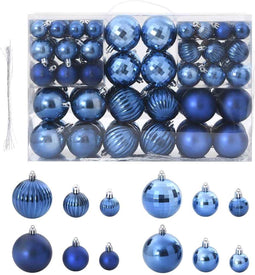 vidaXL - Kerstballen - 100 - st - Ø3/4/6 - cm - blauw