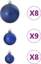 vidaXL - Kerstballen - 100 - st - Ø3/4/6 - cm - blauw