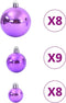 vidaXL - Kerstballen - 100 - st - Ø3/4/6 - cm - lila