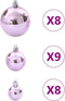 vidaXL - Kerstballen - 100 - st - Ø3/4/6 - cm - roze