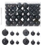 vidaXL - Kerstballen - 100 - st - Ø3/4/6 - cm - zwart