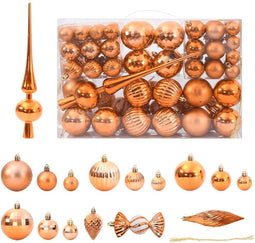 vidaXL - Kerstballen - 98 - st - Ø3/4/6 - cm - koper