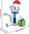 vidaXL - Kerstbeer - met - LED's - opblaasbaar - 240 - cm