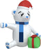 vidaXL - Kerstbeer - met - LED's - opblaasbaar - 240 - cm