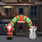 vidaXL - Kerstboog - kerstman - en - sneeuwpop - opblaasbaar - LED - 223 - cm
