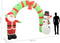 vidaXL - Kerstboog - kerstman - en - sneeuwpop - opblaasbaar - LED - 223 - cm