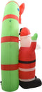 vidaXL - Kerstboog - kerstman - en - sneeuwpop - opblaasbaar - LED - 223 - cm