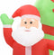 vidaXL - Kerstboog - kerstman - en - sneeuwpop - opblaasbaar - LED - 223 - cm