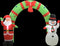 vidaXL - Kerstboog - kerstman - en - sneeuwpop - opblaasbaar - LED - 223 - cm