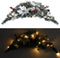 vidaXL - Kerstboog - met - LED-lampjes - 90 - cm - PVC - groen
