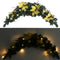 vidaXL - Kerstboog - met - LED-lampjes - 90 - cm - PVC - groen