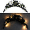 vidaXL - Kerstboog - met - LED-lampjes - 90 - cm - PVC - zwart