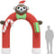 vidaXL - Kerstboog - opblaasbaar - met - LED's - 380 - cm