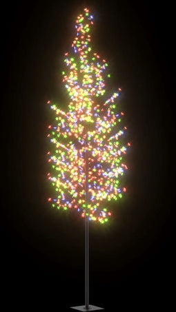 vidaXL - Kerstboom - met - 1200 - LED's - meerkleurig - licht - kersenbloesem - 400 - cm
