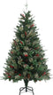 vidaXL - Kerstboom - met - dennenappels - 150 - cm - PVC - en - PE - groen
