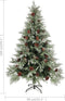 vidaXL - Kerstboom - met - dennenappels - 150 - cm - PVC - en - PE - groen - en - wit