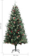 vidaXL - Kerstboom - met - dennenappels - 225 - cm - PVC - en - PE - groen