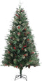 vidaXL - Kerstboom - met - dennenappels - 225 - cm - PVC - en - PE - groen