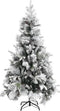 vidaXL - Kerstboom - met - dennenappels - en - sneeuw - 225 - cm - PVC - en - PE