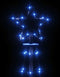 vidaXL - Kerstboom - met - grondpin - 108 - LED's - blauw - 180 - cm