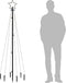 vidaXL - Kerstboom - met - grondpin - 108 - LED's - blauw - 180 - cm