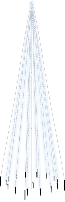vidaXL - Kerstboom - met - grondpin - 1134 - LED's - koudwit - 800 - cm