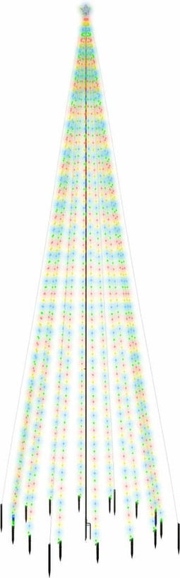 vidaXL - Kerstboom - met - grondpin - 1134 - LED's - meerkleurig - 800 - cm