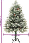 vidaXL - Kerstboom - met - LED - en - dennenappels - 120 - cm - PVC - en - PE - groen