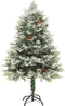 vidaXL - Kerstboom - met - LED - en - dennenappels - 120 - cm - PVC - en - PE - groen