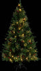vidaXL - Kerstboom - met - LED - en - dennenappels - 150 - cm - PVC - en - PE - groen