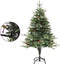 vidaXL - Kerstboom - met - LED - en - dennenappels - 150 - cm - PVC - en - PE - groen