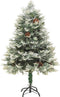 vidaXL - Kerstboom - met - LED - en - dennenappels - 150 - cm - PVC - en - PE - groen