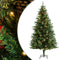 vidaXL - Kerstboom - met - LED - en - dennenappels - 195 - cm - PVC - en - PE - groen