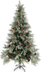 vidaXL - Kerstboom - met - LED - en - dennenappels - 195 - cm - PVC - en - PE - groen