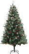 vidaXL - Kerstboom - met - LED - en - dennenappels - 195 - cm - PVC - en - PE - groen