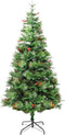 vidaXL - Kerstboom - met - LED - en - dennenappels - 195 - cm - PVC - en - PE - groen