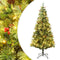 vidaXL - Kerstboom - met - LED - en - dennenappels - 225 - cm - PVC - en - PE - groen