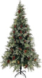 vidaXL - Kerstboom - met - LED - en - dennenappels - 225 - cm - PVC - en - PE - groen