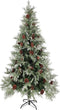 vidaXL - Kerstboom - met - LED - en - dennenappels - 225 - cm - PVC - en - PE - groen