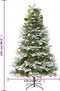 vidaXL - Kerstboom - met - LED - en - dennenappels - 225 - cm - PVC - en - PE - groen