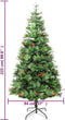 vidaXL - Kerstboom - met - LED - en - dennenappels - 225 - cm - PVC - en - PE - groen