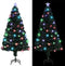 vidaXL - Kerstboom - met - LED - en - standaard - 150 - cm - glasvezel